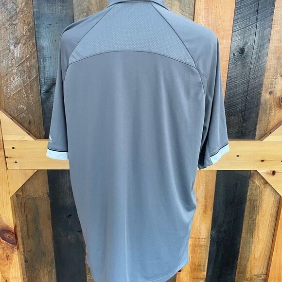 MAJESTIC  Cool Base Patriots gray with white trim polo shirt, size L - Picture 5 of 10